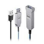 Lindy 30m Fibre Optic USB 3.0 Cable - High-Speed Long Distance Extension Lindy