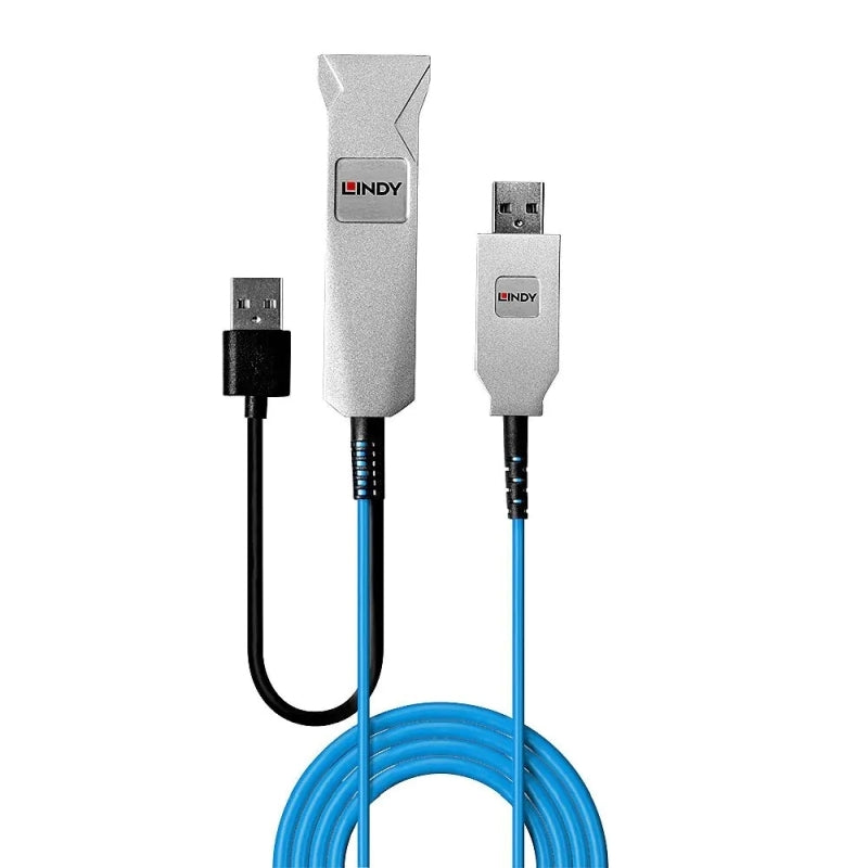 Lindy 30m Fibre Optic USB 3.0 Cable - High-Speed Long Distance Extension Lindy