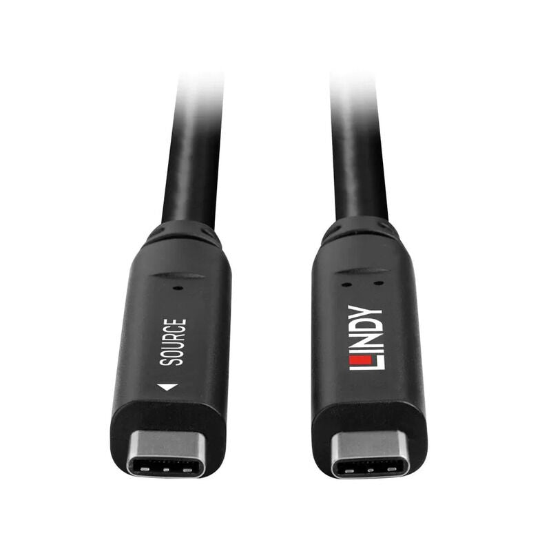 Lindy 10m USB-C Hybrid Cable: DP 1.4 Video & USB 3.2 Gen 2 Data Lindy