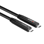 Lindy 10m USB-C Hybrid Cable: DP 1.4 Video & USB 3.2 Gen 2 Data Lindy
