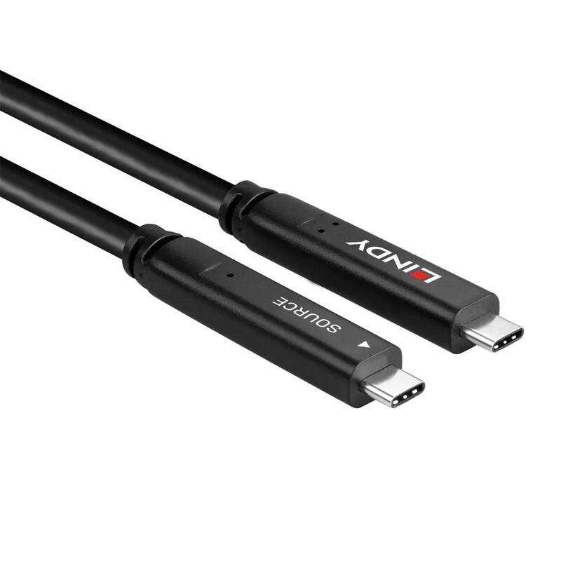 Lindy 10m USB-C Hybrid Cable: DP 1.4 Video & USB 3.2 Gen 2 Data Lindy
