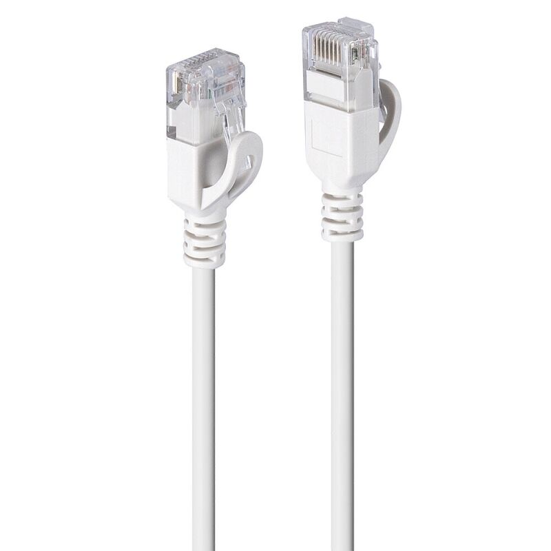 Lindy 0.5m Ultra Slim CAT6A Ethernet Cable - Grey Lindy
