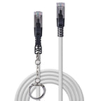 Lindy 0.5m CAT6A S/FTP Locking Network Cable - Grey Lindy
