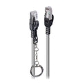Lindy 1m Cat.6A S/FTP Locking Ethernet Cable - Grey Lindy