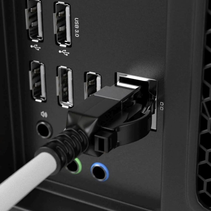 Lindy 2m CAT6A Locking Ethernet Cable - Fast & Secure Grey Lindy