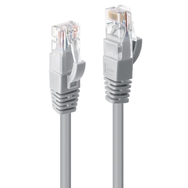 Lindy 1m Grey CAT6 Ethernet Patch Cable - High-Speed Network 