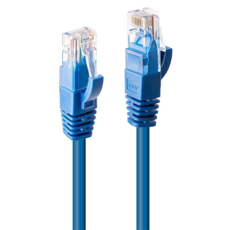 Lindy 7.5m Blue CAT6 Ethernet Cable - Fast Network Connection 