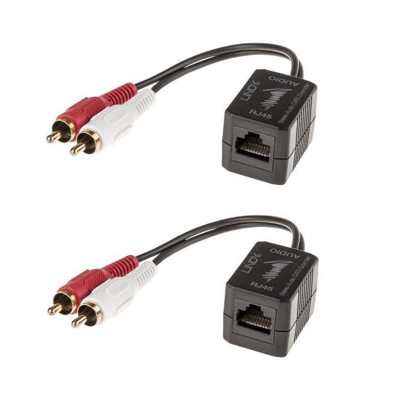 Stereo Audio Balun Extender - CAT5e/6 Up To 100m Lindy