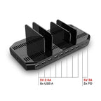 Fast 10 Port USB Charging Station - 120W Multi-Device Charger Lindy