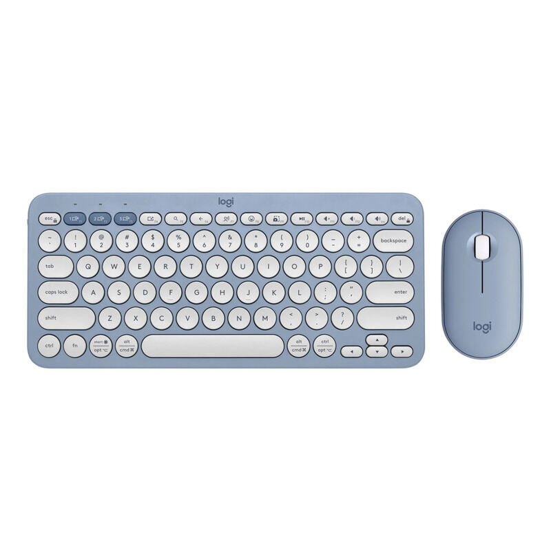 Logitech Pebble 2 Combo Wireless Keyboard & Mouse - Tonal Blue Logitech