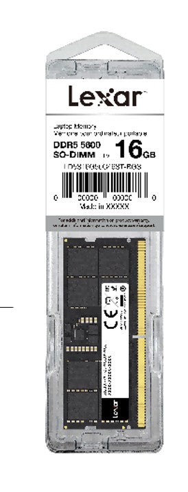 Lexar 16GB DDR5 5600MHz SO-DIMM Laptop Memory Upgrade
