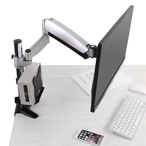 Space-Saving Adjustable Under Desk CPU Mount Brateck