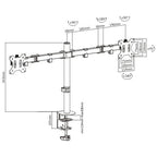 Adjustable Dual Monitor Desk Mount | Ergonomic Arm for 13-32 Screens Brateck