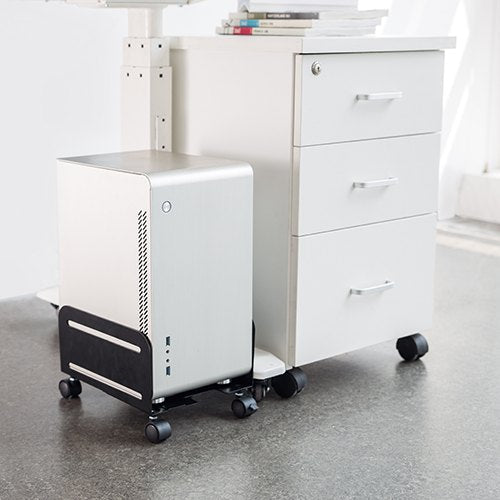 Adjustable Mobile ATX PC Case Stand with Wheels - Improves Airflow Brateck