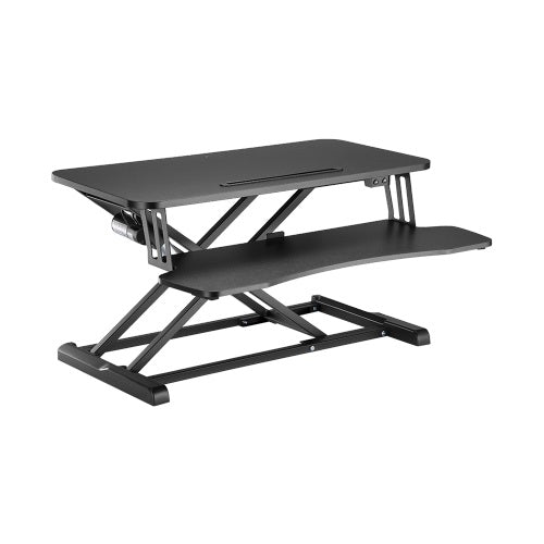 Brateck COST-EFFECTIVE ELECTRIC X-LIFT DESK CONVERTER 615x800x156~480mm up to 20kg, Black, Worksurfa - DWS15-01E