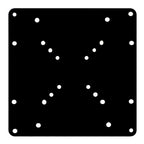 VESA Adapter Plate: Convert 100x100 to 200x200 for 23-42 TVs Brateck