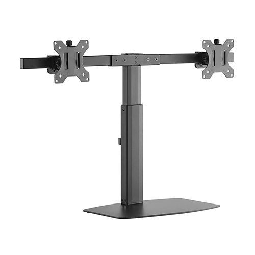 Brateck Dual Free Standing Screen Pneumatic Vertical Lift Monitor Stand Fit Most 17‘-27’ Monitors Up - LDT22-T02