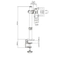 Brateck Single Monitor Arm - Full Motion Desk Mount for 13-32 Screens Brateck