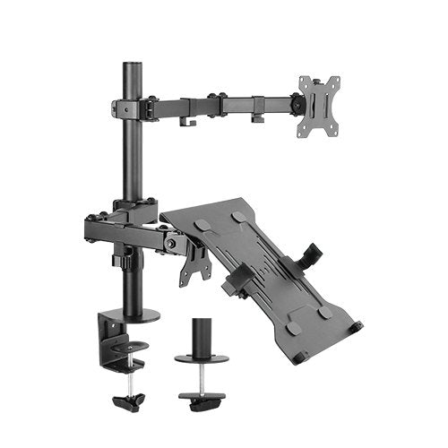 Brateck Adjustable Monitor Arm with Laptop Holder for 13-32 Screens Brateck