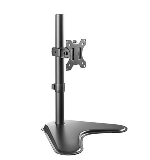Brateck Single Free Standing Screen Economical double Joint Articulating Stell Monitor Stand Fit Mos - LDT12-T01