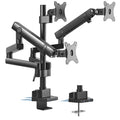 LUMI Triple Monitor Arm - Desk Mount with USB & Top Fix Brateck