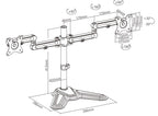Premium Dual Monitor Arm Desk Stand | Adjustable 17-32 Inch Screens Brateck