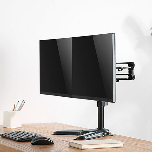 Premium Dual Monitor Arm Desk Stand | Adjustable 17-32 Inch Screens Brateck