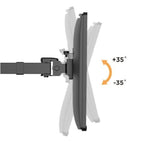 Brateck Single Monitor Arm - Adjustable Desk Mount for 17-32 Screens Brateck