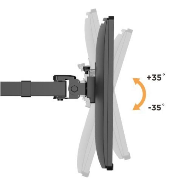 Brateck Single Monitor Arm - Adjustable Desk Mount for 17-32 Screens Brateck