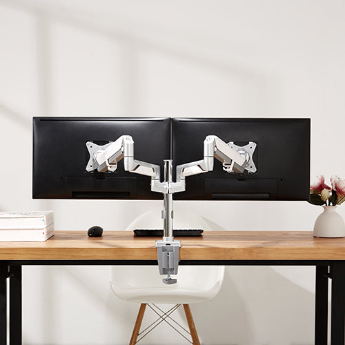 Ergonomic Gas Spring Dual Monitor Arm for 17-32 Screens Brateck