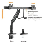 Brateck Dual Monitor Gas Spring Arm - Ergonomic Desk Mount (17-35 Monitors) Brateck