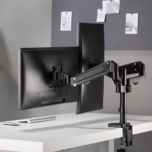 Brateck Heavy-Duty Dual Monitor Gas Spring Arm | 17-32 Screens Brateck
