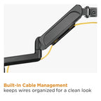 Brateck Dual Monitor Pole Mount | Gas Spring Arm for 17-32 Screens Brateck