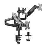Brateck Triple Monitors Pole-Mounted Gas Spring Monitor Arm Fit Most 17'-27' Monitors Up to 7kg per - LDT48-C036