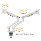 Premium Adjustable Dual Monitor Arm for 17-32 Screens Brateck