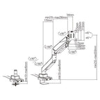 Heavy-Duty Gas Spring Single Monitor Arm for 17-35 Displays Brateck