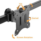 Dual Monitor Desk Arm - Space Saving Mount for 17-32 Screens Brateck