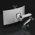 Brateck Heavy-Duty Single Gaming Monitor Arm for 17-49 Monitors Brateck