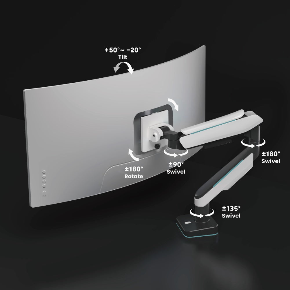 Brateck Heavy-Duty Single Gaming Monitor Arm for 17-49 Monitors Brateck