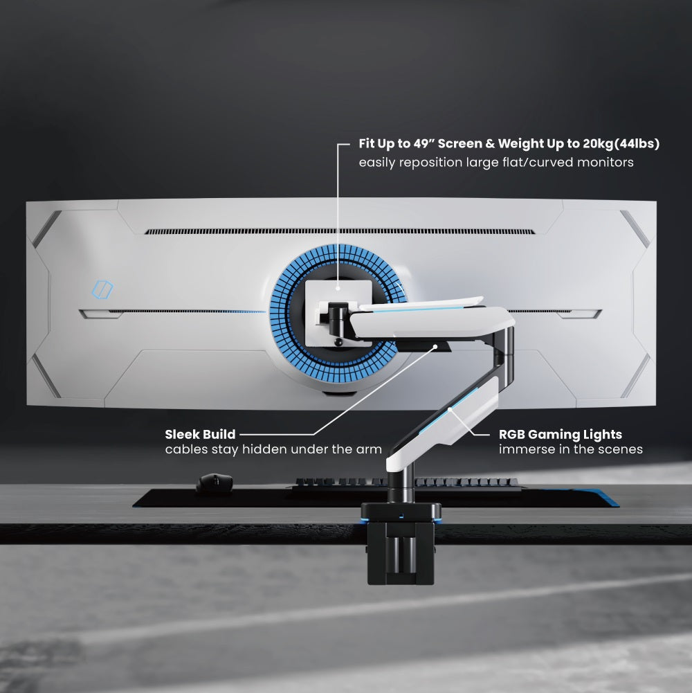 Brateck Heavy-Duty RGB Gaming Monitor Arm for Single Large Screens Brateck