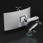 Brateck Heavy-Duty RGB Gaming Monitor Arm for Single Large Screens Brateck