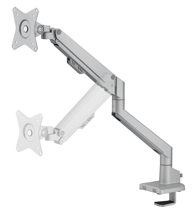Brateck Single Gas Spring Monitor Arm for 17-32 Screens, Silver Brateck