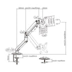 Adjustable Single Monitor Arm Desk Mount for 17-32 Screens Brateck