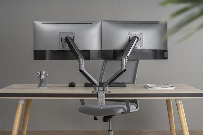 Brateck Dual Monitor Arm - Spring-Assisted Desk Mount Brateck