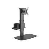 Brateck Vertical Lift Monitor Stand With Thin Client CPU Mount Fit Most 17'-32' Monitor Up to 8KG VE - LDT67-T01MP-B