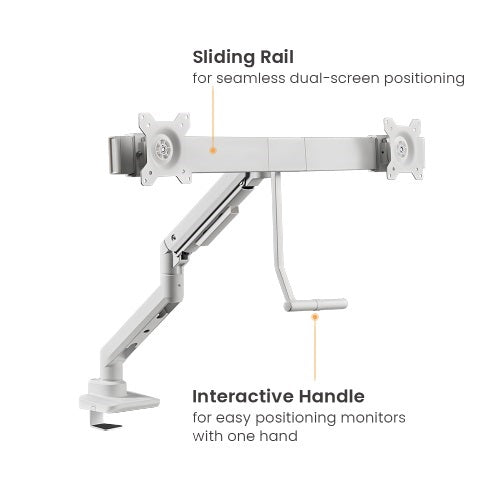 Brateck Desk Monitor Arm: Heavy-Duty Gas Spring for 17-49 Screens Brateck