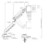 Brateck Desk Monitor Arm: Heavy-Duty Gas Spring for 17-49 Screens Brateck