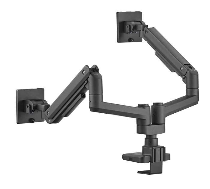 Brateck Dual Gas Spring Pole Monitor Arm for 17-35 (Heavy Duty) Brateck