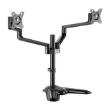 Brateck Dual Monitor Stand - Freestanding, 17-32 Screens, Black Brateck