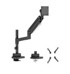Brateck LDT80-C012P Super Heavy-Duty Pole Monitor Arm - Matte Black Brateck